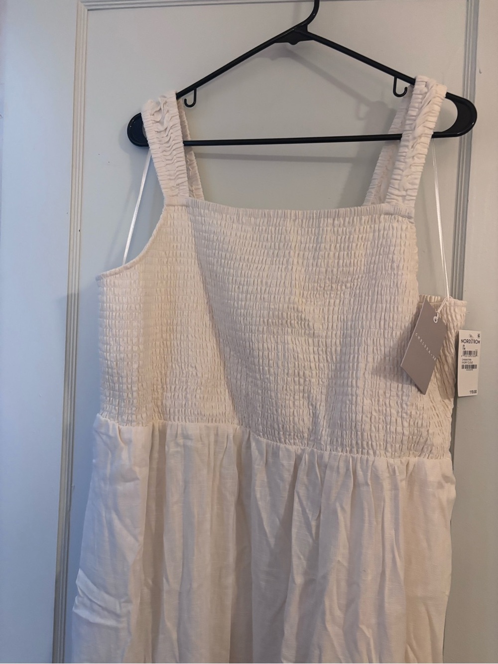 Chelsea28 Cream Smocked Square-Neck Maxi Dress - Picture 2 of 5